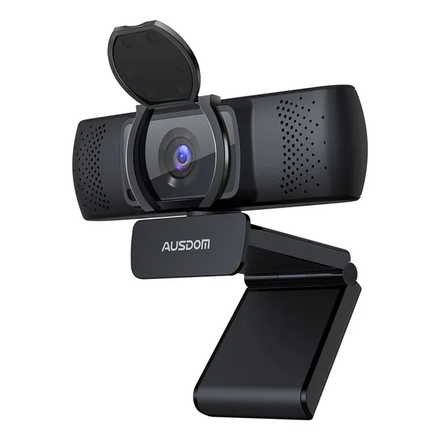 Ausdom Webcams 4k Micrófono Incorporado Tapa De Privacidad Color Negro