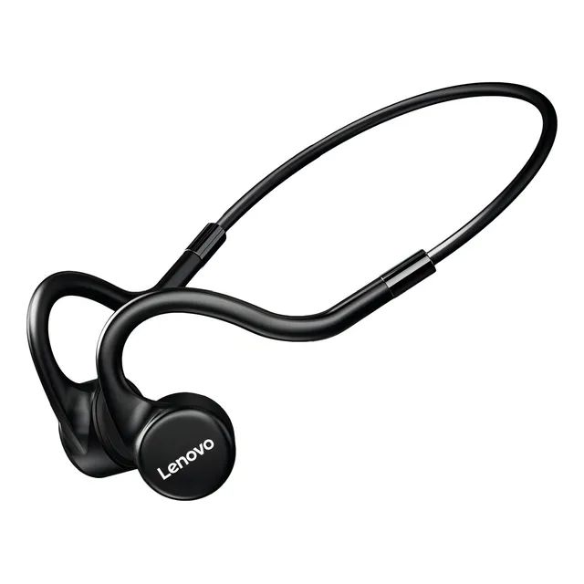 Audífonos inalámbricos Lenovo CONDUÇÃO ÓSSEA X5 Lenovo Fones de Ouvido de condução óssea ipx8, à prova d'água e com microfone, armazenamento embutido, 8g X5 negro