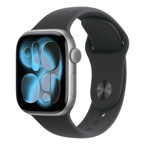 Apple Watch Series 10 GPS • Caixa preta brilhante de alumínio – 46