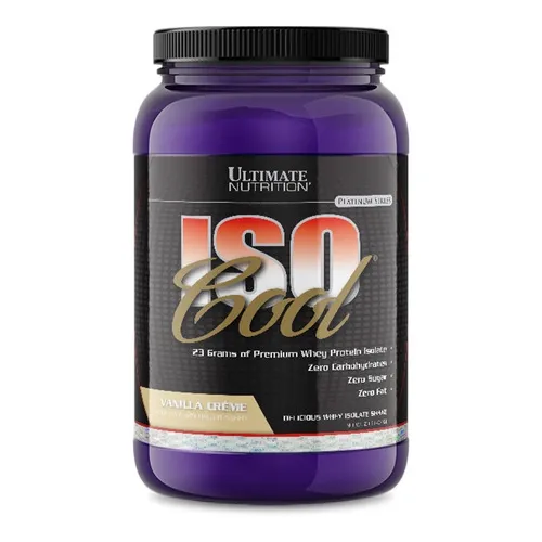 Whey Protein Isocool 907g Ultimate, sabor a vainilla 100% aislado, sin carbohidratos
