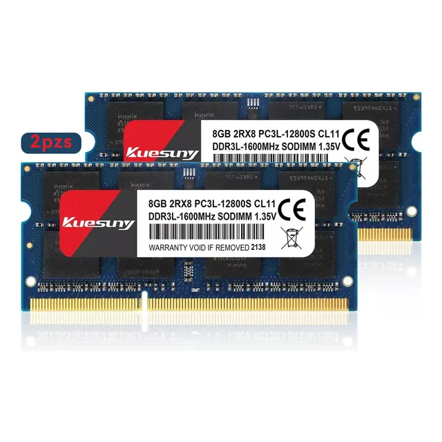 Memoria Ram Kuesuny Ddr3l 1600mhz Sodimm 16gb(2x8gb)
