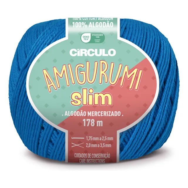 1 Fio Amigurumi Slim +fina E Leve Algodão 70g 178m Novidade