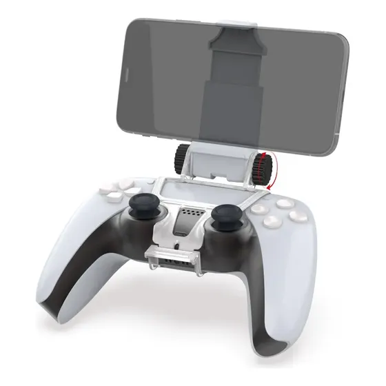 Soporte Clip Compatible Con Control Ps5 Y Celular Phoneclamp Transparente