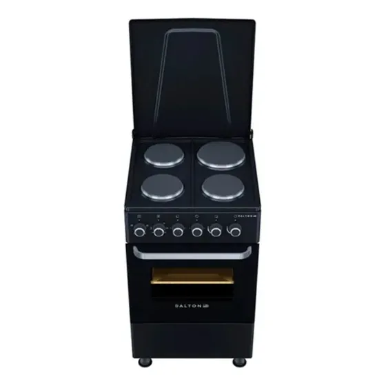 Cocina Dalton SlimDA50X50 color negro con puerta con visor 220V