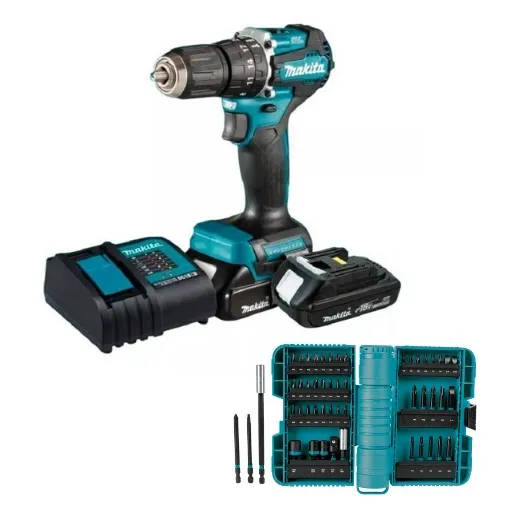 Taladro Inalámbrico Percutor 1/2 18v Bl Makita Dhp487syx2