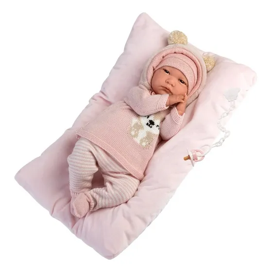 Bebé Reborn Orejitas Rosa Llorens 18013 Certificado 42cm