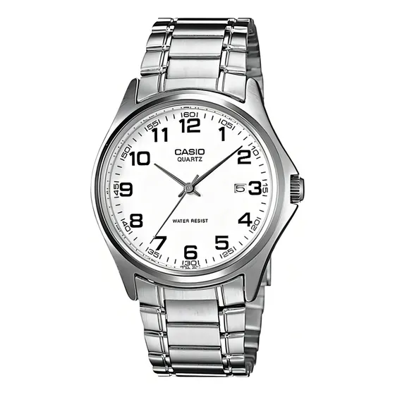 Reloj Casio Mtp-1183a-7bdf Cuarzo Hombre Color de la correa Plateado Color del bisel Plateado Color del fondo Blanco