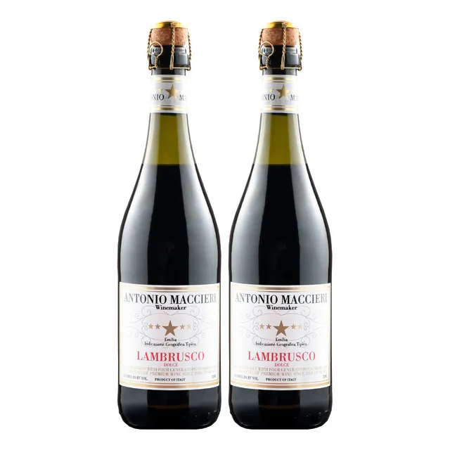 Antonio Maccieri Lambrusco Tinto Semiseco 750ml X 2 Unidades