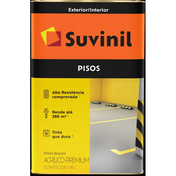 Suvinil Pintura Para Pisos Blanco 18l Int./ext. Premium 