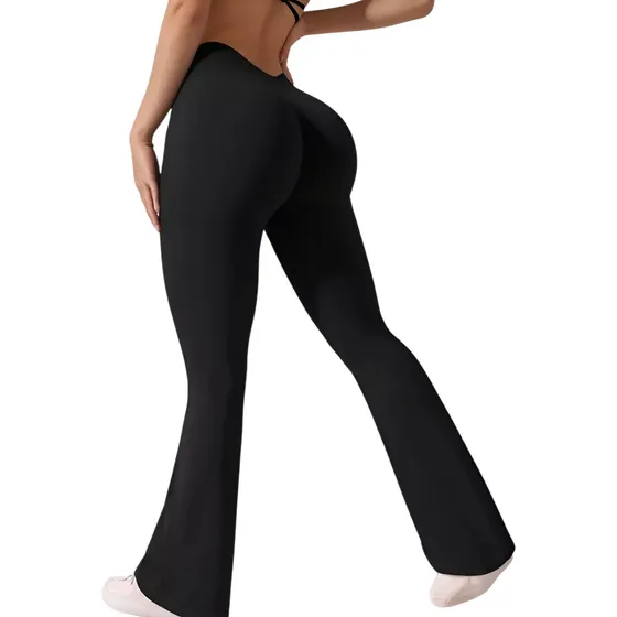 Licras Leggins Deportiva Shein Bota Ancha Con Levanta Cola
