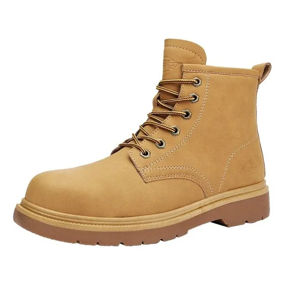 Nuevo Botas De Seguridad De Cuero Moda Todos Los Días