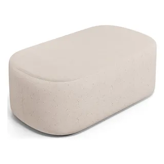 Puff Decorativo OrgĂąnico Para Living 100cm Doha Linho Cru Puff Decorativo OrgĂąnico Para Living 100cm Doha Linho Cru