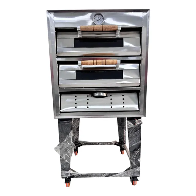 Horno Industrial A Gas Para Pizza De 2 Camaras Con Piedras