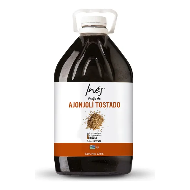 Aceite De Ajonjolí Tostado Inés 3.78 Lts, Sin Gluten