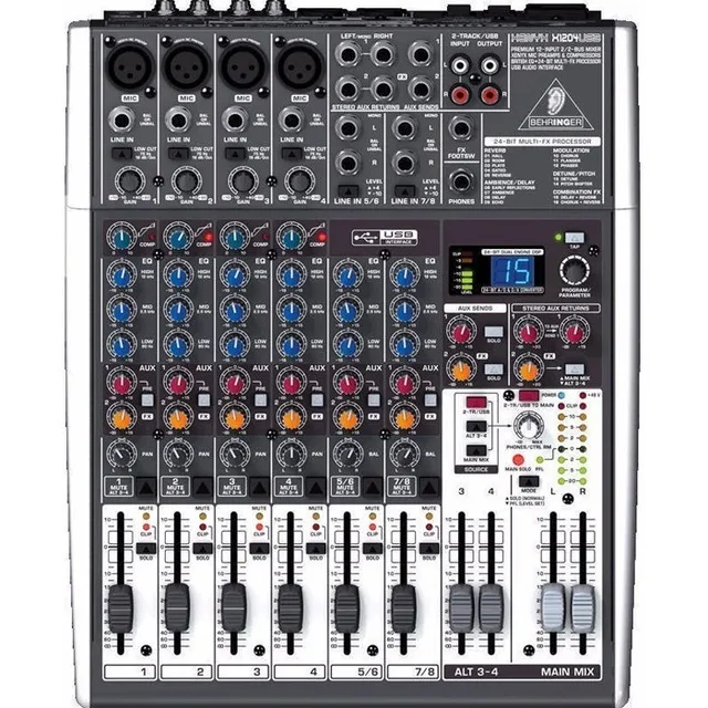 Behringer X1204usb Consola Mezcladora 12 Canales 2/2 Buses