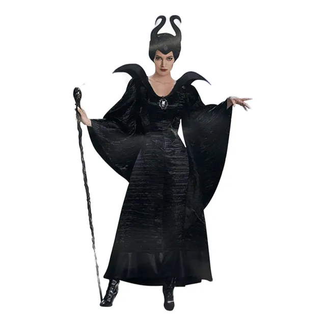 Disfraz Maléfica + Vincha Disfraces Adulto Halloween Cosplay