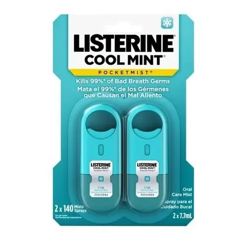 Listerine Pocketmist Spray Cool Mint To Go Travel Siz 2pack | MercadoLibre