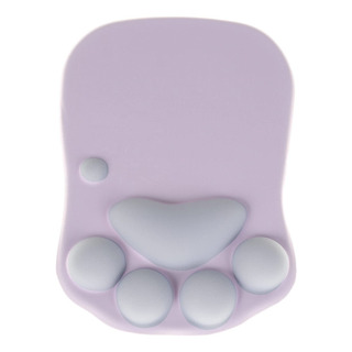 Mouse Pad Con Reposamunecas - Violeta Con Patas De Gato Mouse Pad Con Reposamunecas - Violeta Con Patas De Gato