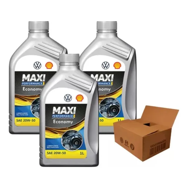 Kit 3 Óleos 20w50 Fusca Kombi Brasilia Motor A Ar Maxi Vw