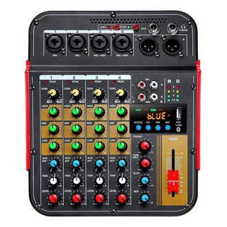 Mixer De Console De Áudio Bluetooth Usb Mixer 6 Canais Mp3 Mixer De Console De Áudio Bluetooth Usb Mixer 6 Canais Mp3