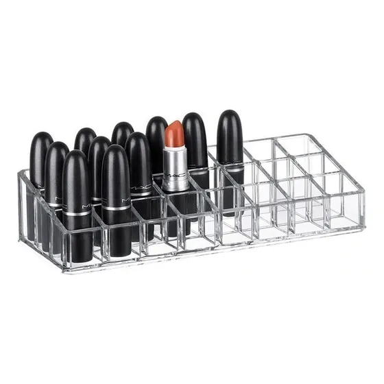 Organizador De Acrilico 24 Labiales Exhibidor Maquillaje