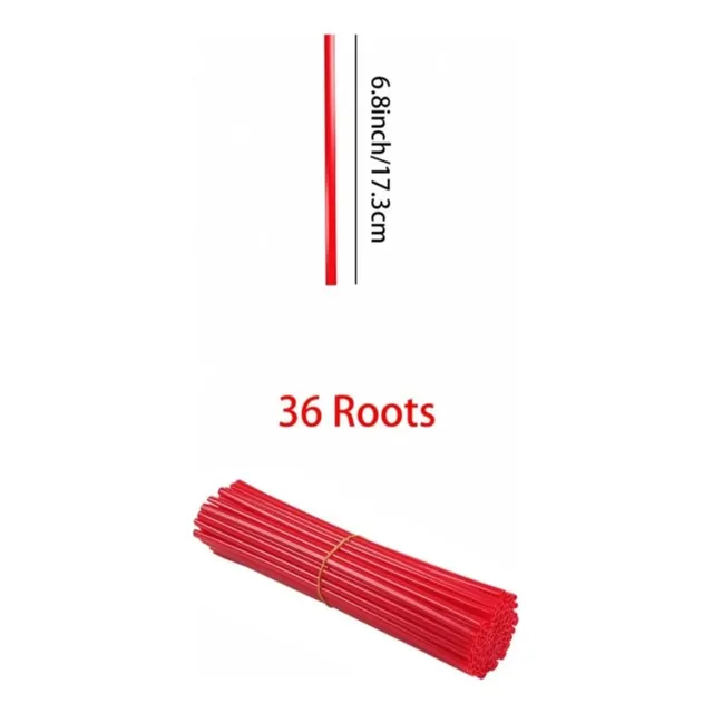 Protectores De Rayos De Bicicleta Y Motos 36 Piezas Roja