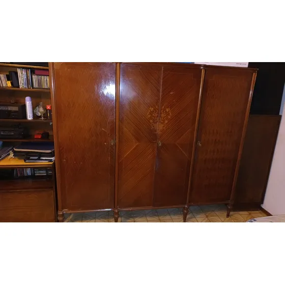 Ropero 3 Puertas Antiguo En Perfectas Condiciones Marrón Oscuro