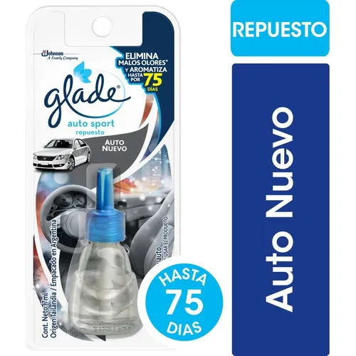 Repuesto Glade Auto Sport Fragancia Auto Nuevo