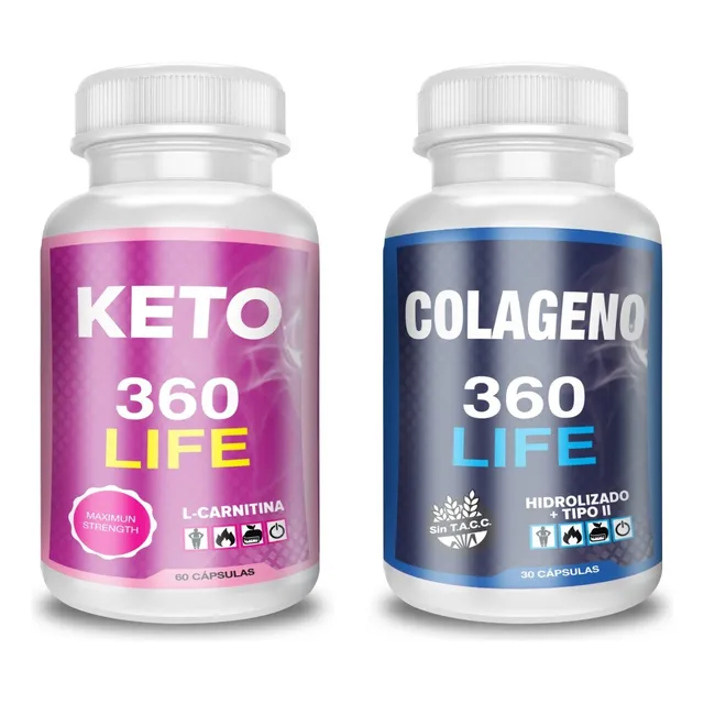 Keto 360 Life - L-carnitina - + Colágeno 360 Life    
