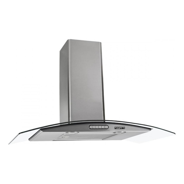 Coifa De Parede Fogatti Slim 80cm Vidro Curvo Inox Coifa De Parede Fogatti Slim 80cm Vidro Curvo Inox