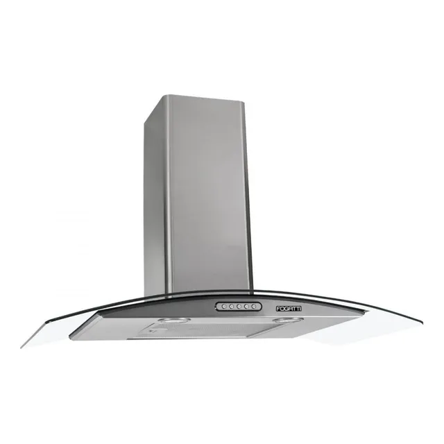 Coifa De Parede Fogatti Slim 80cm Vidro Curvo Inox