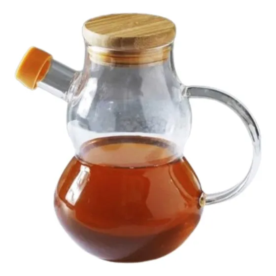 Recipiente Dispensador Vidrio Madera 400ml Miel Jalea I Nido