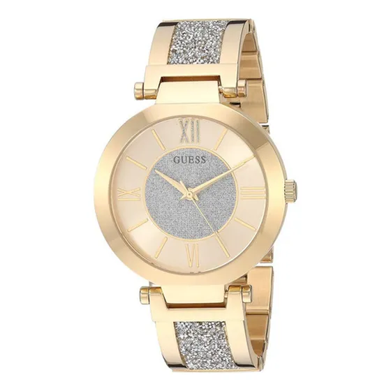 Reloj De Pulsera Swarovski Cristal Bangle Dorado/champán 18