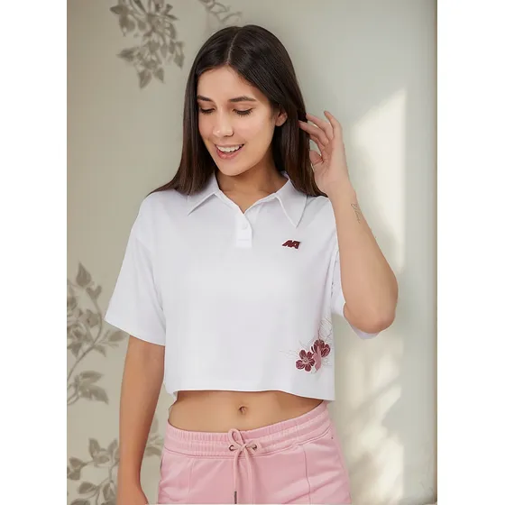 Polo Mc New Athletic Lizzi Blanco Con Vino Mujer