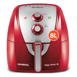Fritadeira Sem Ăleo Air Fryer 8l Mondial Vermelho/inox 1900w Afn-80-ri Fritadeira Sem Ăleo Air Fryer 8l Mondial Vermelho/inox 1900w Afn-80-ri
