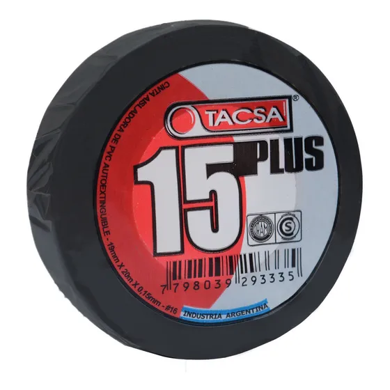 Cinta Aisladora Tacsa X 20mts Negro Pack X 10 Unidades