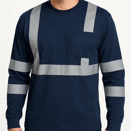 Playera Alta Visibilidad Manga Larga Con Reflejante Sport