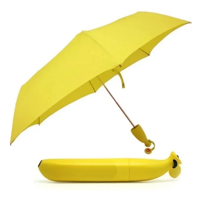 Paraguas De Lluvia Banana Plegable Protección Uv Aire Libre