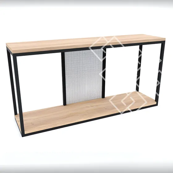 Rack En Hierro Y Madera - Estilo Industrial (opción 10)