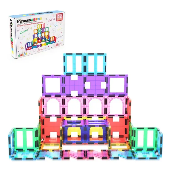 Juego De Bloques Magnéticos De 42 Piezas