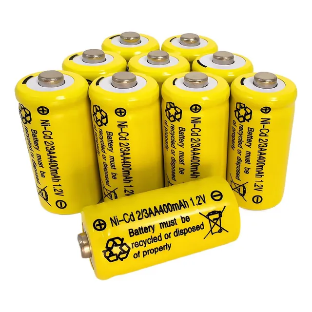 Zsolarigt 10 Pcs Nicd Baterías Recargables, 12 V 400