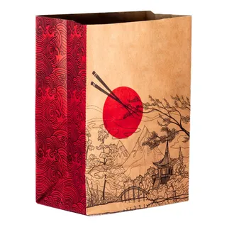 Saco Kraft Para Delivery Oriental S/ Alça 30x19x32cm C/100 Saco Kraft Para Delivery Oriental S/ Alça 30x19x32cm C/100