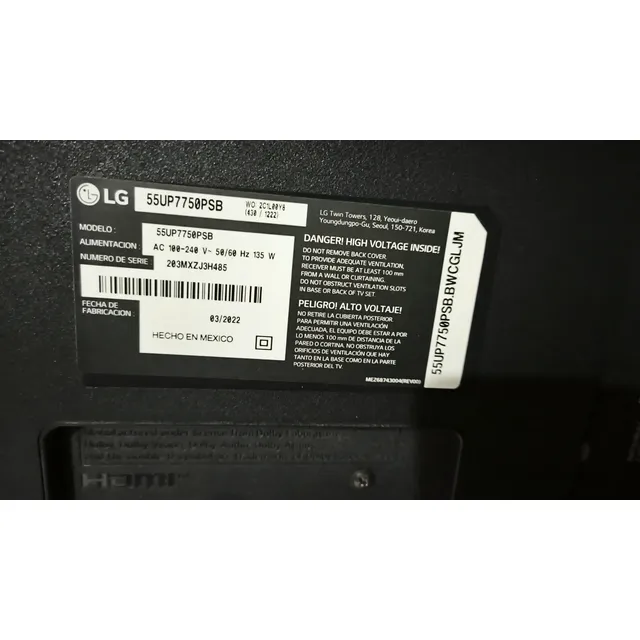 Tv LG 55up7750 Para Repuesto Solo Está Dañado El Display