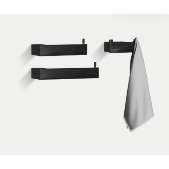 Vitt Set Accesorios Adara 3 Piezas Negro Mate Acero Inox