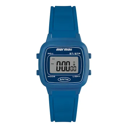 Relógio Feminino Mormaii Digital Vintage Mo21900/8a - Azul