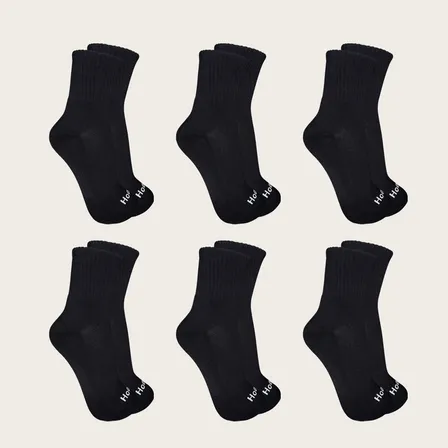 Kit 6 Pares Meias Hoahi Cano Alto Longo Médio Atoalhada