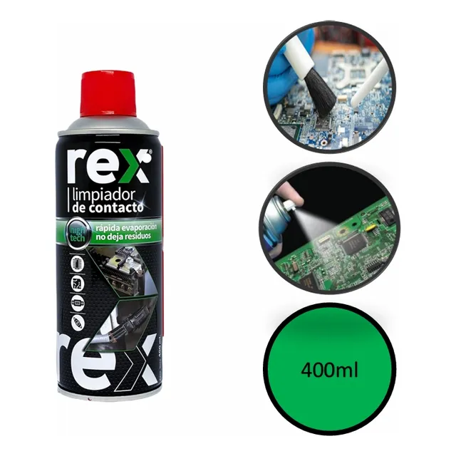 Limpia Contacto 400 Ml Rex - Limpiador Multiuso Electrónica