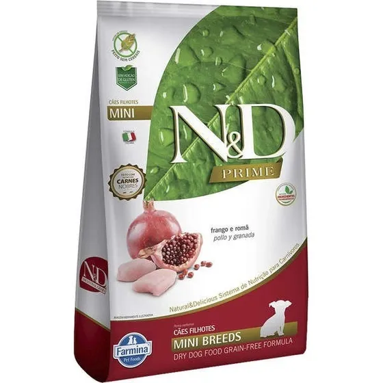 Ração N&d Prime Cães Filhote Raças Peq Frango E Roma 2,5 Kg