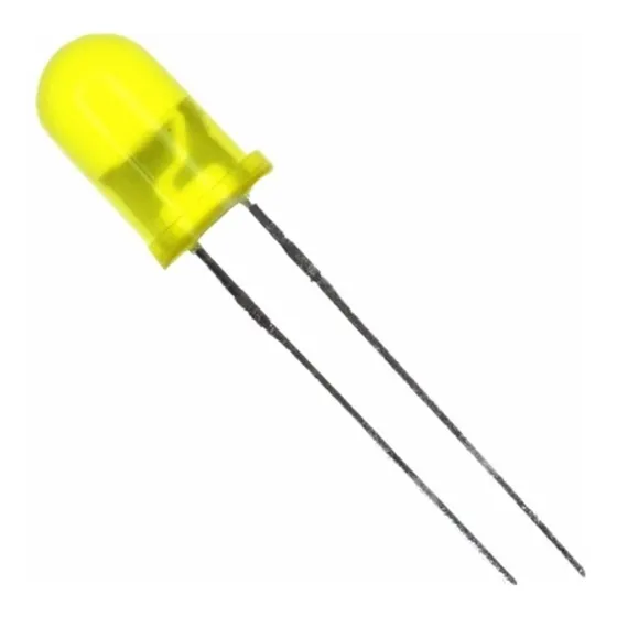 1000x Led Amarelo Difuso 5mm Arduino Pic Raspberry Pi