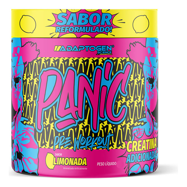 Panic Pré Treino Com Creatina - Limonada - 150g - Adaptogen Panic Pré Treino Com Creatina - Limonada - 150g - Adaptogen